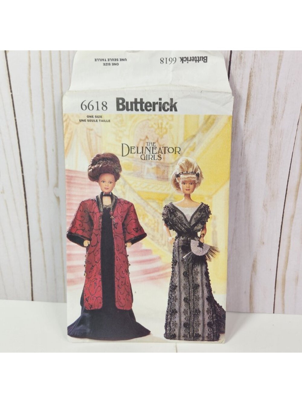 Delineator Girls Doll Butterick 6618 Pattern 1900s Dresses Gown 11.5” UNCUT
